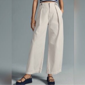 Citizens of Humanity Payton Payton Utility Trouser Pant Oysterette Creme Size 25